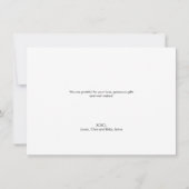 手モダン打ち女の子のフォトシャワー サンキューカード (裏面)