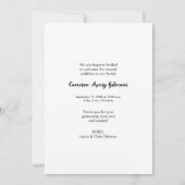 手モダン打ち紹介ベビーカスタム写真 サンキューカード (裏面)