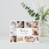 手モダン打ち10フォトベビーシャワー感謝してい シーズンポストカード (スタンド正面)