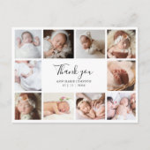 手モダン打ち10フォトベビーシャワー感謝してい シーズンポストカード (正面)