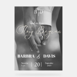 手モダン持ち始め結婚る アクリルサイン