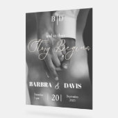 手モダン持ち始め結婚る アクリルサイン (傾斜)