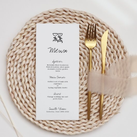 手モダン描き結婚のメニュー メニュー