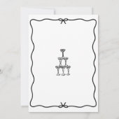 手モダン描き結婚のメニュー 招待状 (裏面)