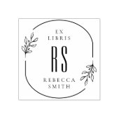 手モダン描き葉の名前をカスタムする ラバースタンプ (インプリント)