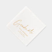 手モダン文字による卒業 箔ナプキン (右)