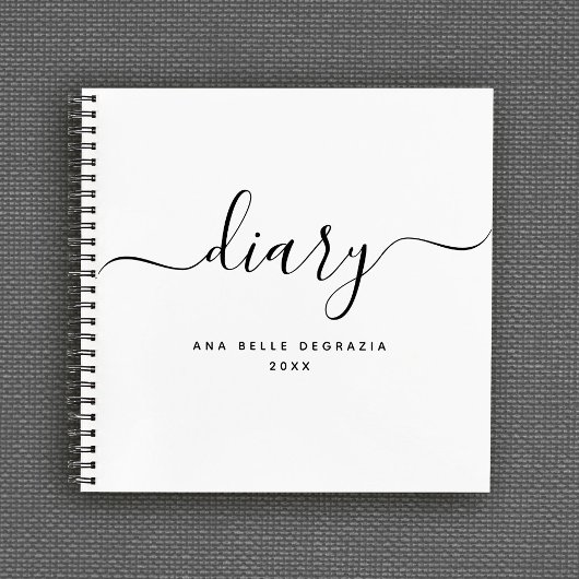 手モダン書きパーソナライズされた日記 ノートブック