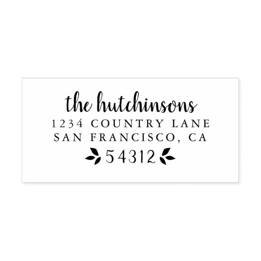 手モダン書スクリプトのファミリ名のアドレス セルフインキングスタンプ (デザイン)