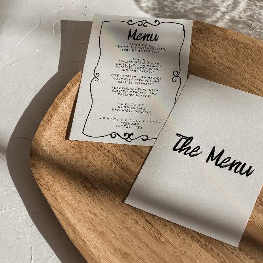 手モダン書ファンキーレトロ結婚枠 メニュー