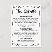 手モダン書レトロの結婚詳細 エンクロージャーカード (正面)