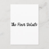 手モダン書レトロの結婚詳細 エンクロージャーカード (裏面)