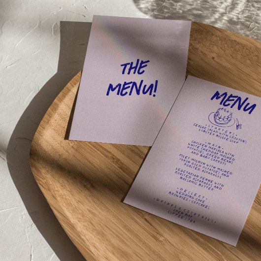 手モダン書描レトロケーキ結婚ー メニュー