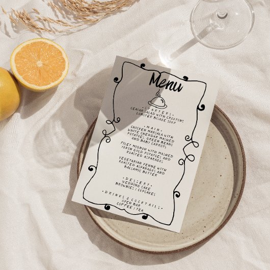 手モダン書描レトロ結婚枠 メニュー