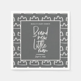 手モダン書赤ちゃんシャワー スタンダードカクテルナプキン