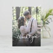 手モダン結婚で書いた サンキューカード (スタンド正面)