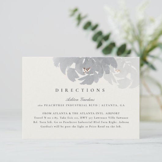 手モダン色彩の鮮やかエレガントフローラ結婚詳細 エンクロージャーカード (スタンド正面)