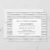 手モダン解卒業写真パーティー招待状 案内状 (裏面)