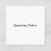 手モダン跡テンプレートトレンディープロフェッショナル スクエア名刺 (正面)