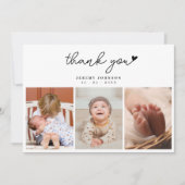 手モダン3書枚の赤ちゃんシャワー サンキューカード (正面)