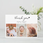 手モダン3書枚の赤ちゃんシャワー サンキューカード (スタンド正面)