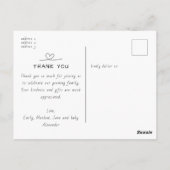 手モダン4書写真ベビースワーナー ポストカード (裏面)