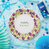 手モノグラムのビー色彩の鮮やかト水彩画 ペーパープレート (パーティー)