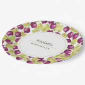 手モノグラムのビー色彩の鮮やかト水彩画 ペーパープレート (アングル)