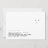 手モノグラムのレターシッククロス結婚ズ 招待状 (正面)