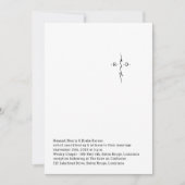 手モノグラムのレターシッククロス結婚ズ 招待状 (正面)