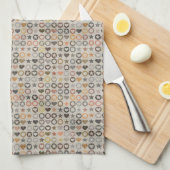 手モノグラムの拭きテンプレート キッチンタオル (四つ折り)