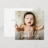 手ユニークに入れカスタムる可愛い赤ちゃんシャワー写真 サンキューカード (正面/裏面)