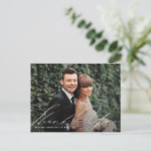 手ユニークモダン本サンキューカード ポストカード (スタンド正面)