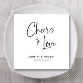 手ユニークレタリング結婚のナプキン スタンダードカクテルナプキン