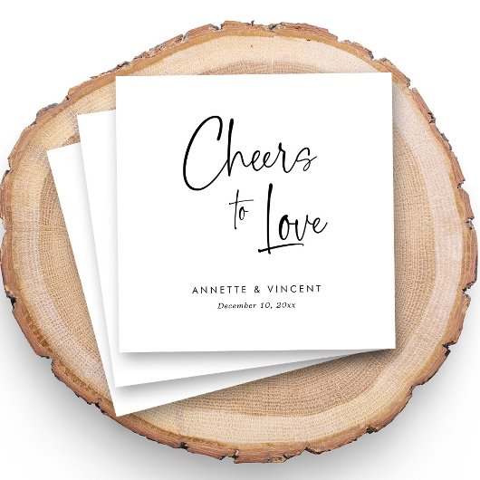 手ユニークレタリング結婚のナプキン スタンダードカクテルナプキン