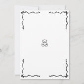 手ユニーク引きお洒落ドードル赤ちゃんシャワー 招待状 (裏面)