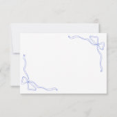 手ユニーク引きコンテンポラリーレトロフランスのボウ 招待状 (裏面)