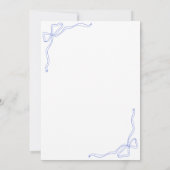 手ユニーク引きコンテンポラリーレトロフランスのボウ 招待状 (裏面)