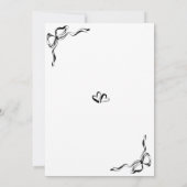 手ユニーク引きコンテンポラリーレトロフランスのボウ 招待状 (裏面)