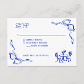 手ユニーク引きコンテンポラリーQRコードフランスのボウ エンクロージャーカード (正面)