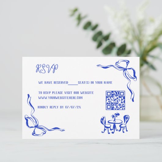 手ユニーク引きボーコンテンポラリーRSVP エンクロージャーカード (スタンド正面)