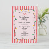 手ユニーク引き弓お洒落クリスマスパーティー 招待状 (スタンド正面)