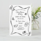 手ユニーク引き弓お洒落クリスマスパーティー 招待状 (スタンド正面)