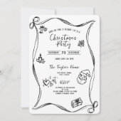 手ユニーク引き弓お洒落クリスマスパーティー 招待状 (正面)