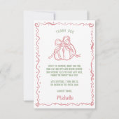 手ユニーク引き弓リトルカボチャ赤ちゃんシャワー サンキューカード (正面)