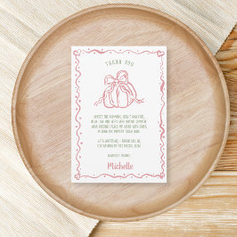 手ユニーク引き弓リトルカボチャ赤ちゃんシャワー サンキューカード