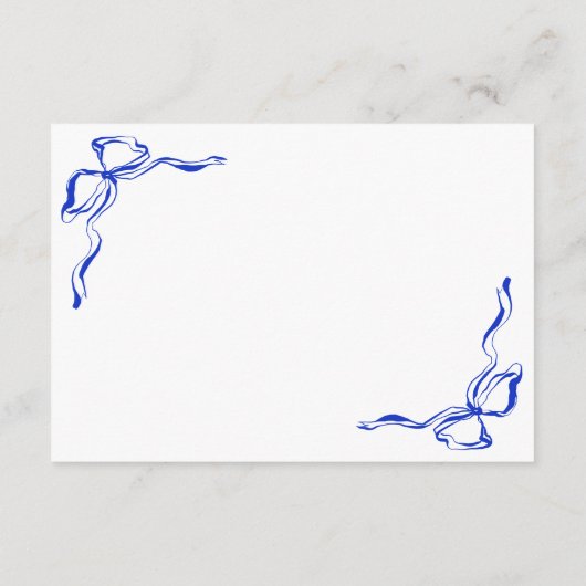 手ユニーク引き青フランスのQRコード詳細 エンクロージャーカード (裏面)