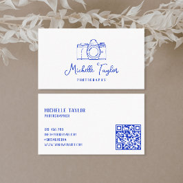 手ユニーク引写真カメラQRコード 名刺