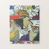 手ユニーク持ちアートワーク ジグソーパズル (縦)