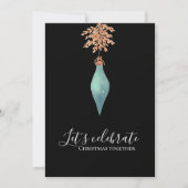 手ユニーク水絵を描色クリスマスパーティー 招待状 (正面)