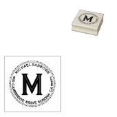 手ユニーク紙式差出人住所 ラバースタンプ (押印)